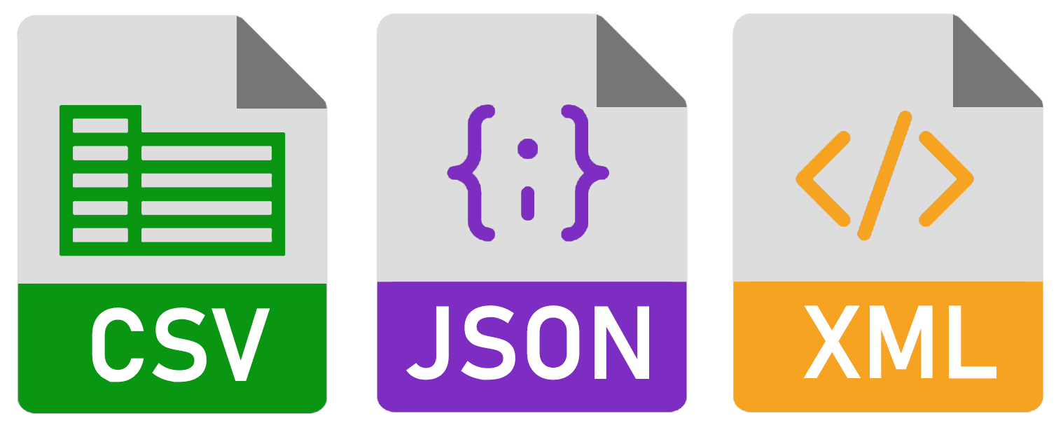 XML/jSON/CSV